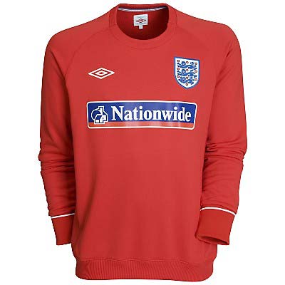 2010-11 England Training Sweatshirt (Red)