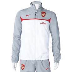 09-10 Arsenal Woven Warmup Jacket (White)