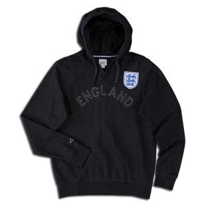 2010-11 England Hooded Training Top (Black)