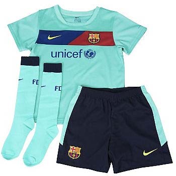 2010-11 Barcelona Nike Little Boys Away Mini Kit