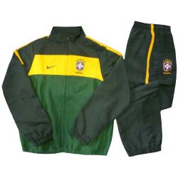 2010-11 Brazil Nike Woven Tracksuit (Green) - Kids