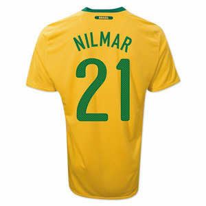 Nike 2010-11 Brazil World Cup Home (Nilmar 21)