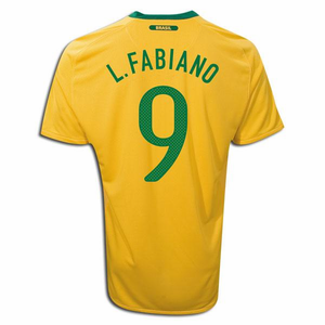 Nike 2010-11 Brazil World Cup Home (L.Fabiano 9)