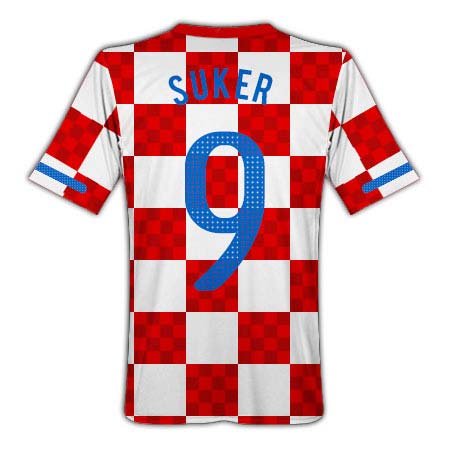 2010-11 Croatia Nike Home Shirt (Suker 9)