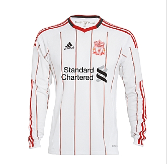 2010-11 Liverpool Adidas Long Sleeve Away Shirt (Kids)