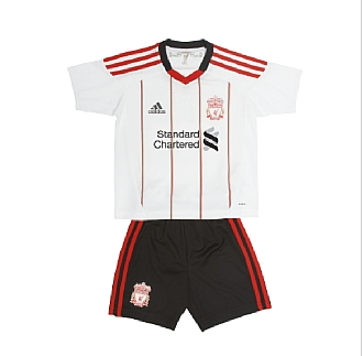 Adidas 2010-11 Liverpool Adidas Little Boys Away Mini Kit