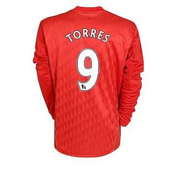 2010-11 Liverpool Long Sleeve Home Shirt (Torres 9)