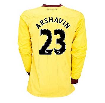 2010-11 Arsenal Nike Long Sleeve Away Shirt (Arshavin 23)