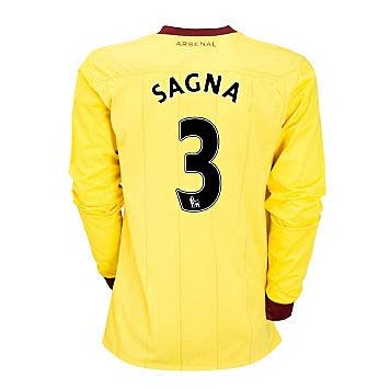 2010-11 Arsenal Nike Long Sleeve Away Shirt (Sagna 3)