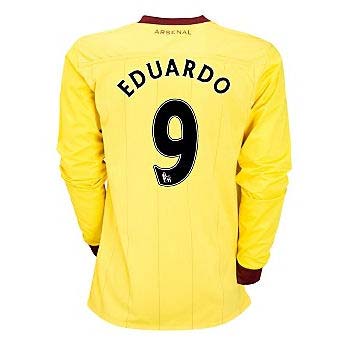 2010-11 Arsenal Nike Long Sleeve Away Shirt (Eduardo 9)
