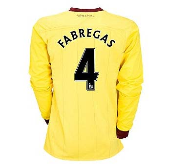 2010-11 Arsenal Nike Long Sleeve Away Shirt (Fabregas 4)