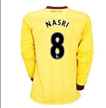 2010-11 Arsenal Nike Long Sleeve Away Shirt (Nasri 8)