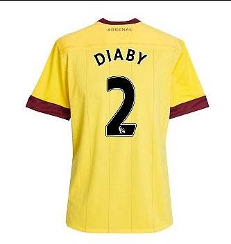 2010-11 Arsenal Nike Short Sleeve Away Shirt (diaby 2)