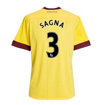 2010-11 Arsenal Nike Away Shirt (Sagna 3)