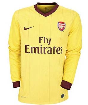 2010-11 Arsenal Away Nike Long Sleeve Shirt (Kids)