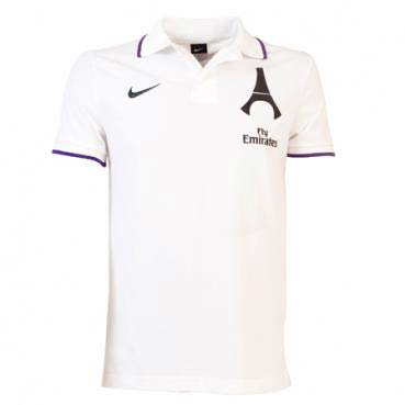 2010-11 PSG Nike Travel Polo Shirt (White)