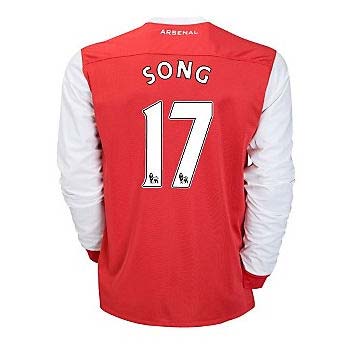 Buy the 2010-11 Arsenal Nike Long Sleeve Home Shirt (Song 17)