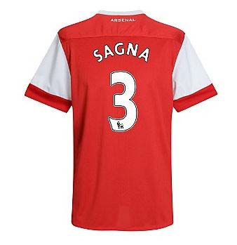 2010-11 Arsenal Nike Short Sleeve Home Shirt (Sagna 3)