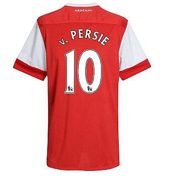 2010-11 Arsenal Nike Short Sleeve Home Shirt (V. Persie 10) - Ki