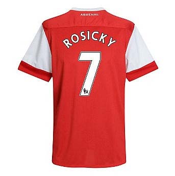 2010-11 Arsenal Nike Short Sleeve Home Shirt (Rosicky 7)