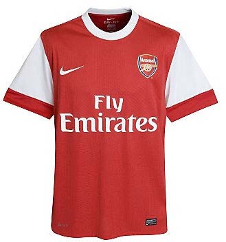 2010-11 Arsenal Home Shirt (+ Your Name)