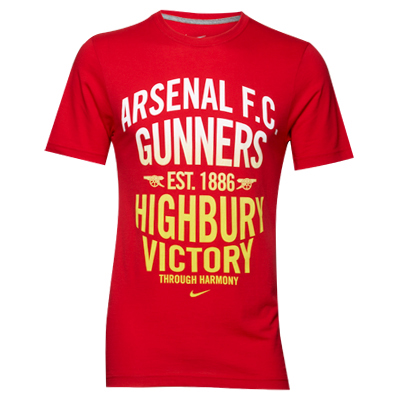 2010-11 Arsenal Nike Core Printed Tee (Red)