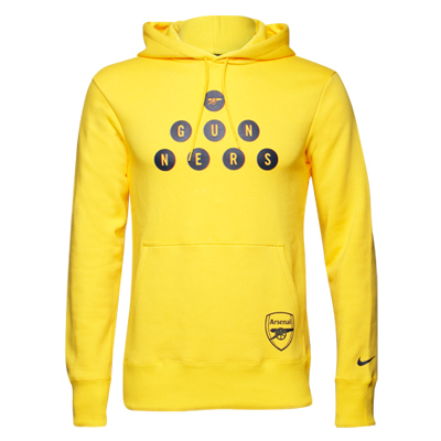 2010-11 Arsenal Nike Core Hoody (Yellow)