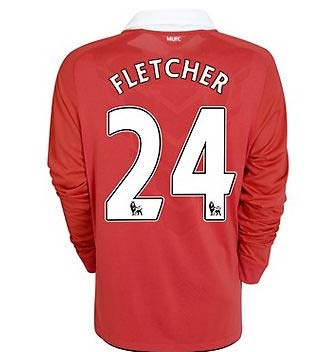 Buy the 2010-11 Man Utd Nike Long Sleeve Home Shirt (Fletcher 24)