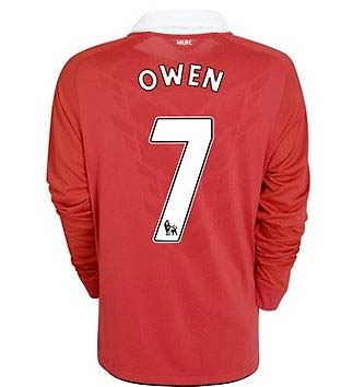 2010-11 Man Utd Nike Long Sleeve Home Shirt (Owen 7)
