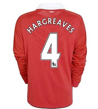 2010-11 Man Utd Nike Long Sleeve Home Shirt (Hargreaves 4)