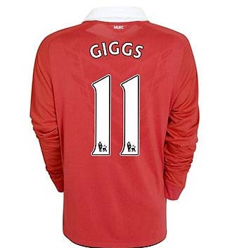 2010-11 Man Utd Nike Long Sleeve Home Shirt (Giggs 11) - Kids