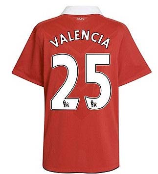 2010-11 Man Utd Nike Home Shirt (Valencia 25) - Kids