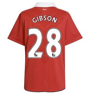 2010-11 Man Utd Nike Home Shirt (Gibson 28)