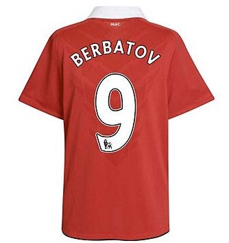 2010-11 Man Utd Nike Home Shirt (Berbatov 9)