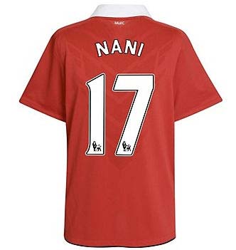 2010-11 Man Utd Nike Home Shirt (Nani 17)