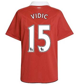2010-11 Man Utd Nike Home Shirt (Vidic 15)