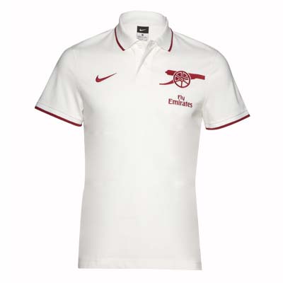 2010-11 Arsenal Nike Travel Polo Shirt (White)