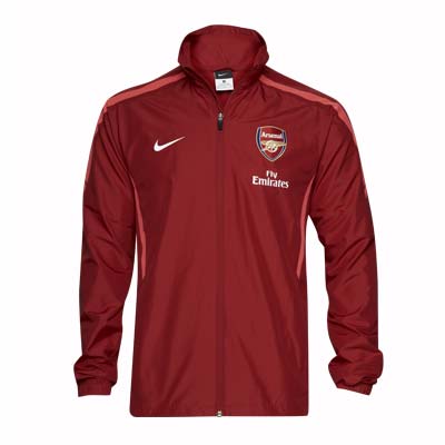 2010-11 Arsenal Nike Woven Warm Up Jacket (Wine)