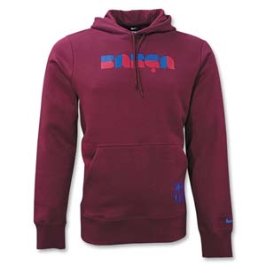 2010-11 Barcelona Nike Core Hooded Top (Maroon)
