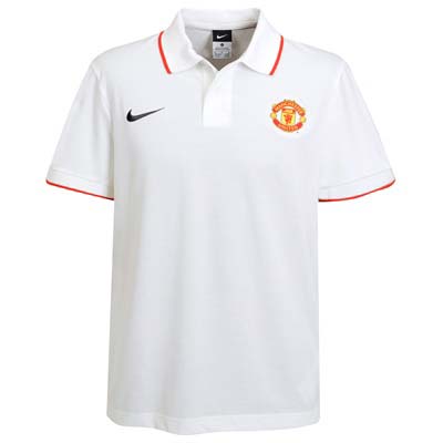 2010-11 Man Utd Nike Travel Polo Shirt (White)