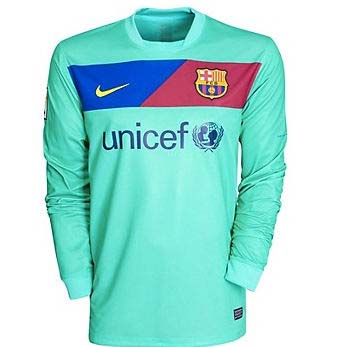 2010-11 Barcelona Away Long Sleeve Nike Football Shirt (Kids)