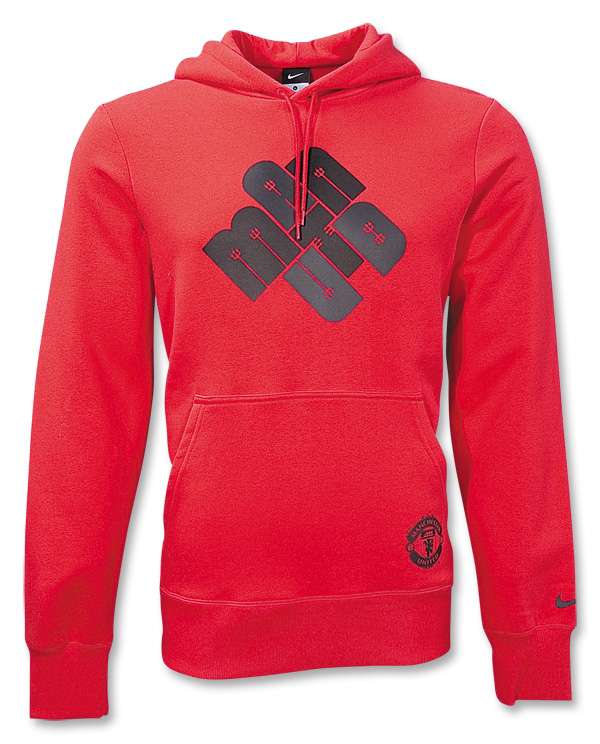 2010-11 Man Utd Nike Hooded Sweat Top (Red)