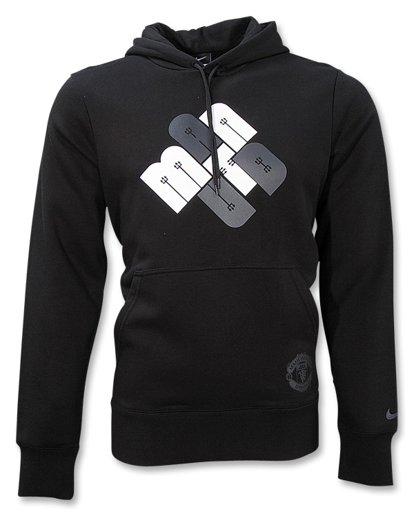 Man Utd Nike 2010-11 Man Utd Nike Hooded Sweat Top (Black) -