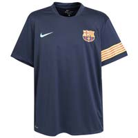 2010-11 Barcelona Nike Pre-Match Training Shirt (Navy)
