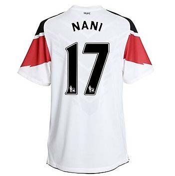 2010-11 Man Utd Nike Away Shirt (Nani 17)
