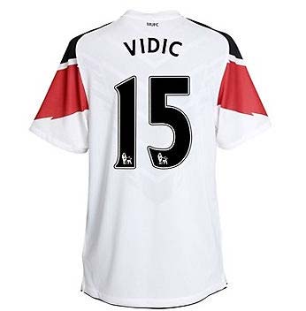 2010-11 Man Utd Nike Away Shirt (Vidic 15)