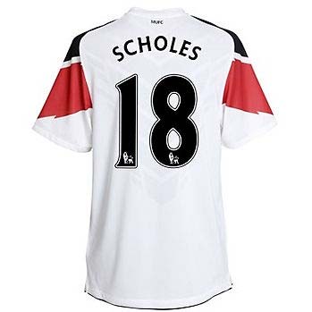 2010-11 Man Utd Nike Away Shirt (Scholes 18)