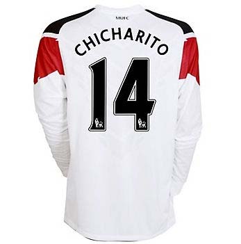 2010-11 Man Utd Nike Long Sleeve Away Shirt (Chicharito 14)