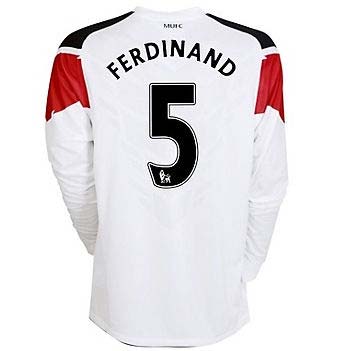 2010-11 Man Utd Nike Long Sleeve Away Shirt (Ferdinand 5)