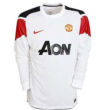 2010-11 Man Utd Away Nike Long Sleeve Football Shirt (Kids)